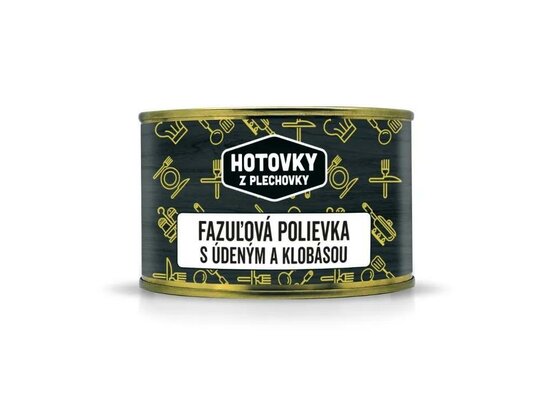 Fazuľová polievka s údeným a klobásou 400ml