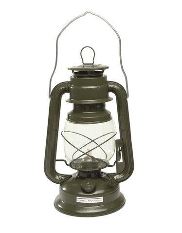 Petrolejová lampa 23cm zelená