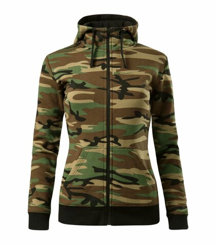 Mikina Camo Zipper dámska woodland