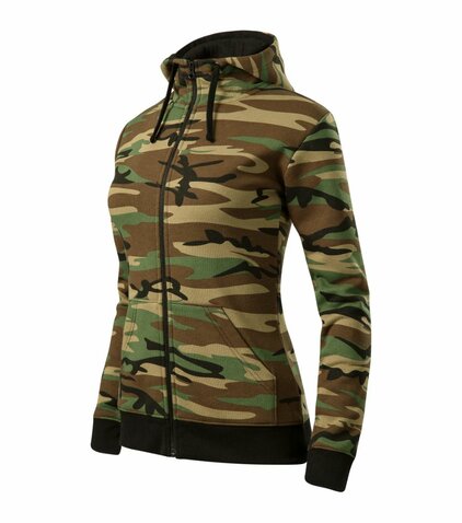 Mikina Camo Zipper dámska woodland