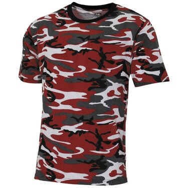 Tričko "street-style" Red-Camo