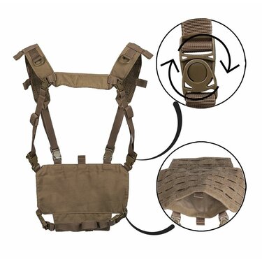 Taktická vesta Chest Rig Light coyote