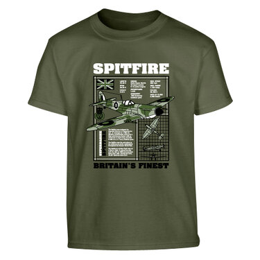 Detské tričko Spitfire Kombat UK olive