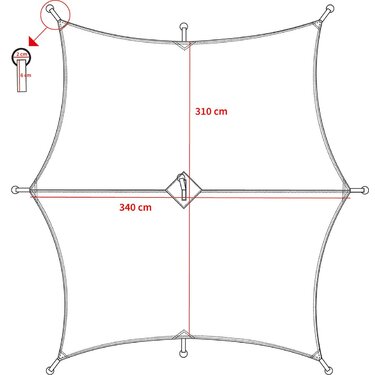 Celta viacúčelová Hexagon 340x310cm olive