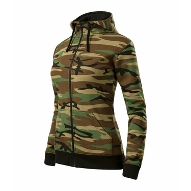 Mikina Camo Zipper dámska woodland