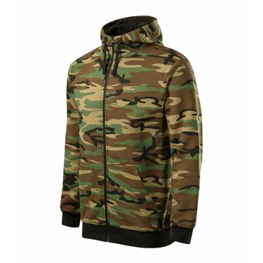 Mikina Camo Zipper woodland