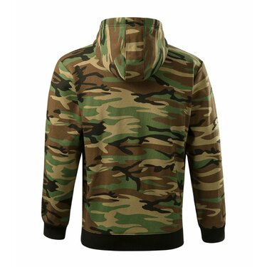 Mikina Camo Zipper woodland